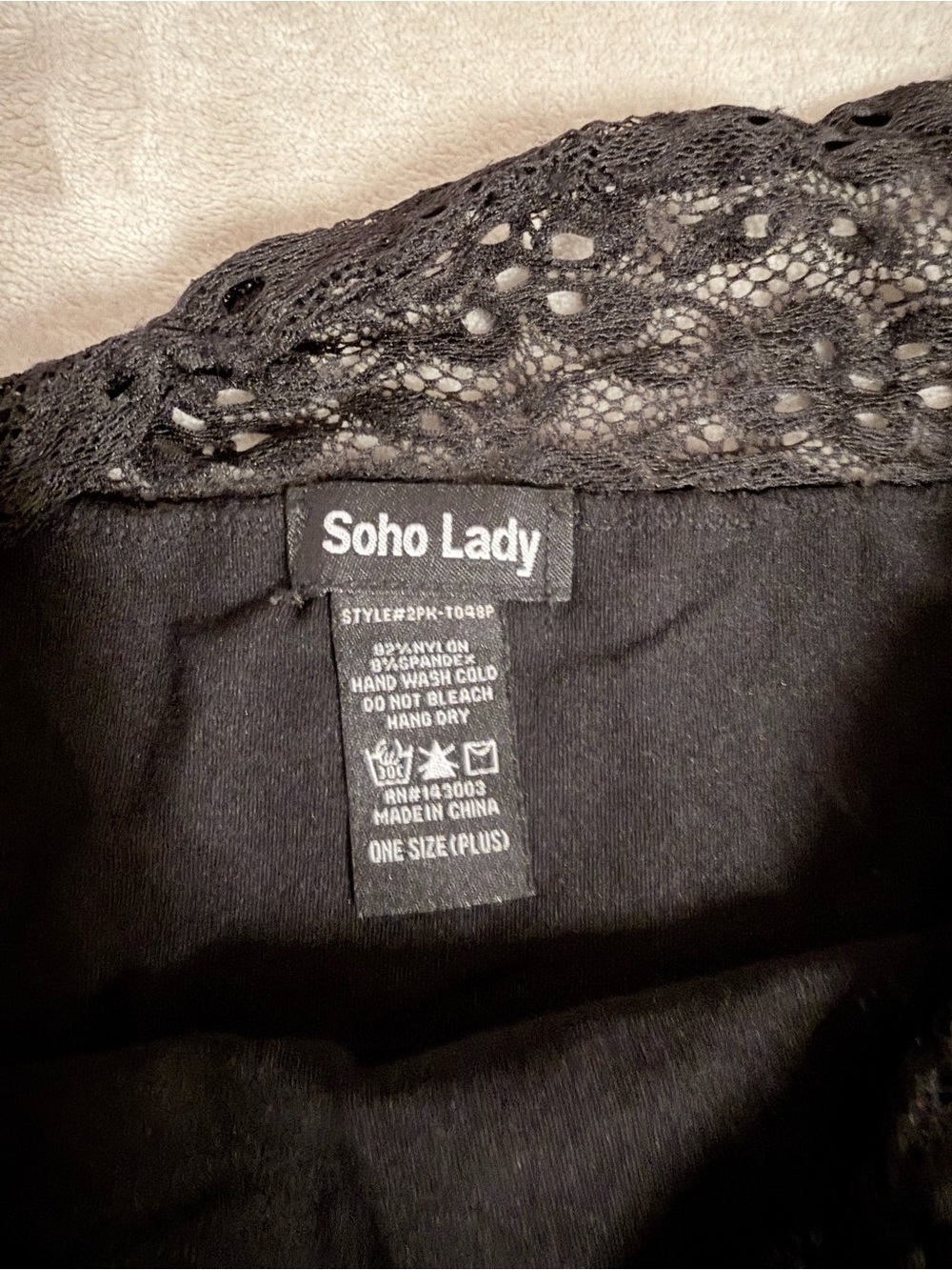 Soho Lady Black Lace-Detail Women's Blouse